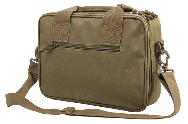 Picture of  Ncstar Cpdx2971t Vism Double Pistol Range Bag W/ Mag Pouches Loop Fasteners Zippers Padding & Tan Finish 848754003973