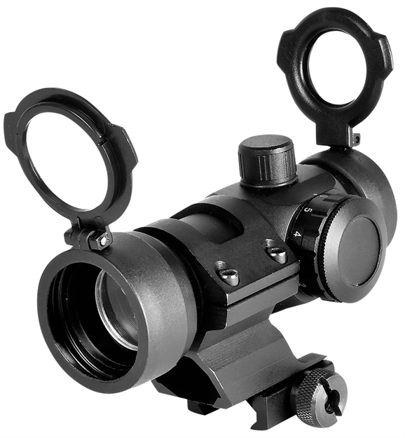 Picture of NC Star Reflex Sight, Cr2032 Lithium Batt, 1X, Unlimited, Cantilever Weaver/Picatinny Type Mount, 3 Moa Retical DMRG130