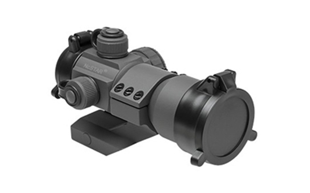 Picture of NC Star Reflex Sight, Cr2032 Lithium Batt, 1X, Cantilever Weaver/Picatinny Type Mount, 3 Moa Retical, Urban Gray DRGB135U 848754002976