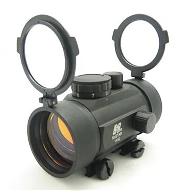 Picture of NC Star Reflex Optic, Cr2032 Lithium Batt, 1X, 42Mm, Unlimited, Integrated Weaver-Style Mount, 3 Moa Retical DBB142