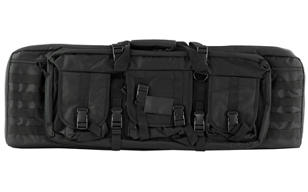 Picture of Ncstar Cvdc2946b36 Vism Double Carbine Case Black Pvc Nylon W/ Foam Padding Lockable Zippers Pockets & Molle Webbing CVDC2946B-36 814108019310