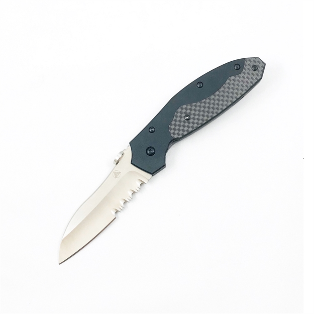 Picture of Nemesis Manx Folder 3.0" Satin Combo Blade 7.15" Overall