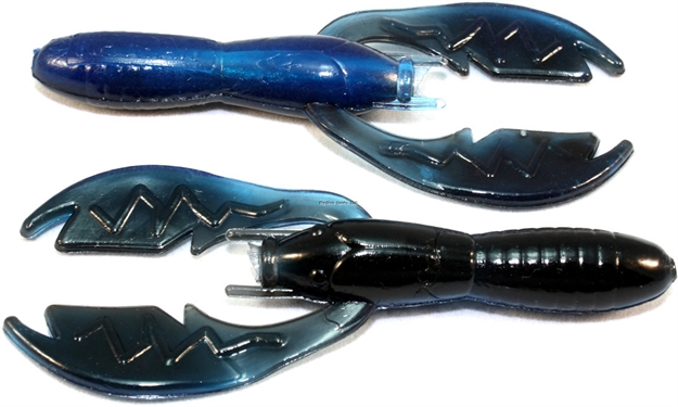 Picture of Netbait Lures Baby Paca Craw, 4", Black/Blue, Floating, 9/Pack