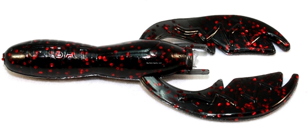 Picture of Netbait Lures Baby Paca Craw, 4", Black Neon, Floating, 9/Pack