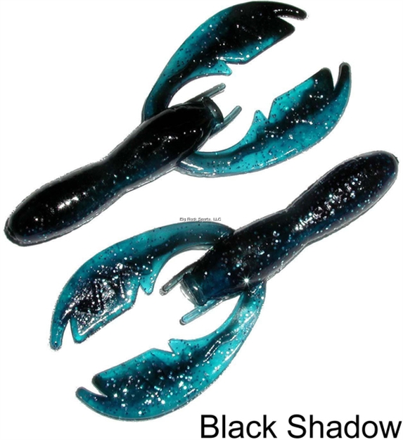 Picture of Netbait Lures Baby Paca Craw, 4", Black Shadow, Floating, 9/Pack