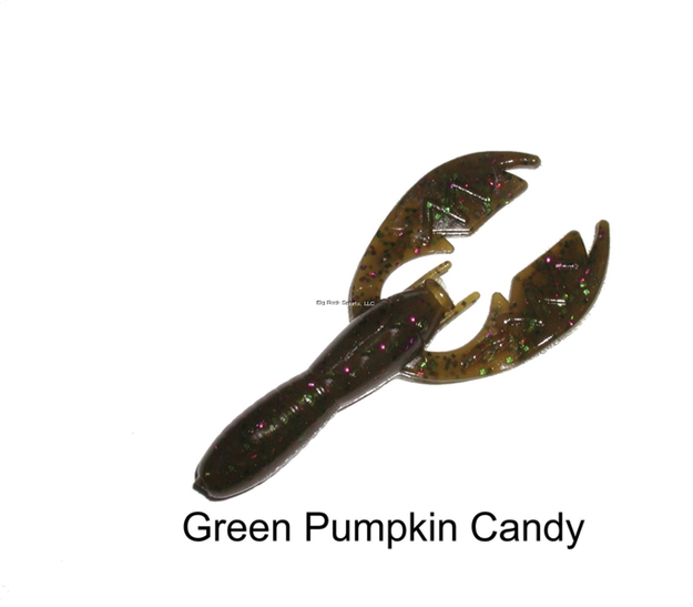 Picture of Netbait Lures Baby Paca Craw, 4", Green Pumpkin Candy, Floating, 9/Pack