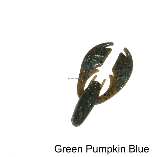 Picture of Netbait Lures Paca Chunk, 3", Green Pumpkin Blue, 6/Pack