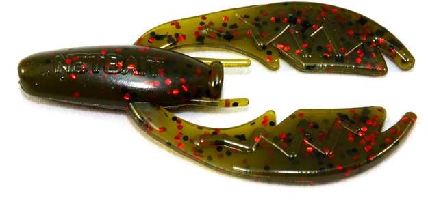Picture of Netbait Lures Paca Chunk, 3", Green Pumpkin Red, 6/Pack