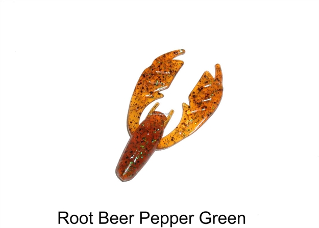 Picture of Netbait Lures Paca Chunk, 3", Rootbeer Pepper Green, 6/Pack
