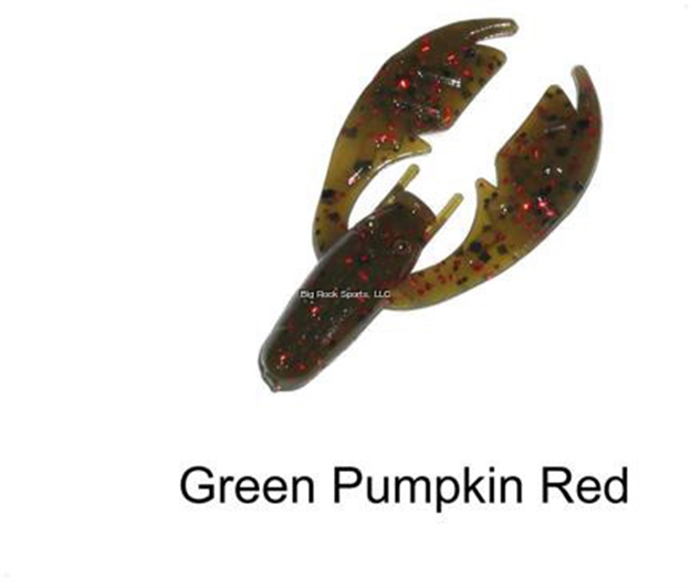 Picture of Netbait Lures Paca Chunk Sr, 3", Green Pumpkin Red, 5/Pack