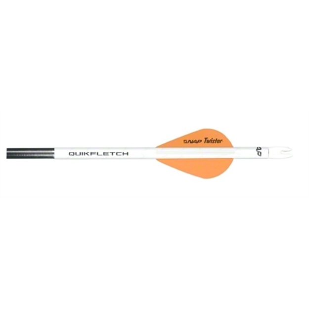 Picture of New Archery Products Quickfletch W/2" Twister Vanes White/Orange/Orange 6Pk 60-637