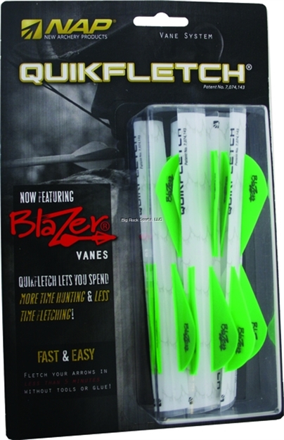 Picture of New Archery Products Quickfletch W/2" Blazer Vanes White/Green/Green 6Pk
