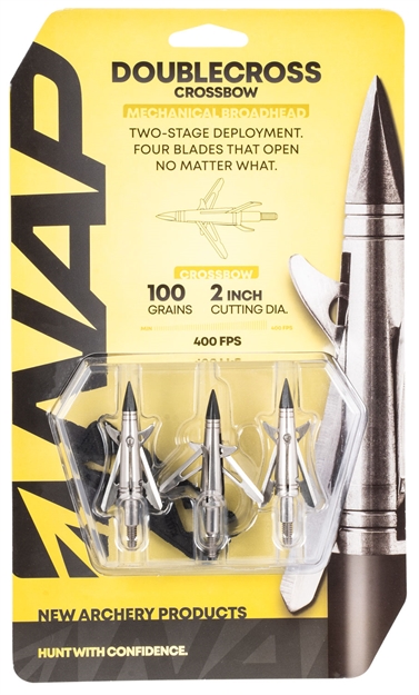 Picture of New Archery Products Spitfire Double Cross Broadhead 100 GR Crossbows (3 Pack) 60-087