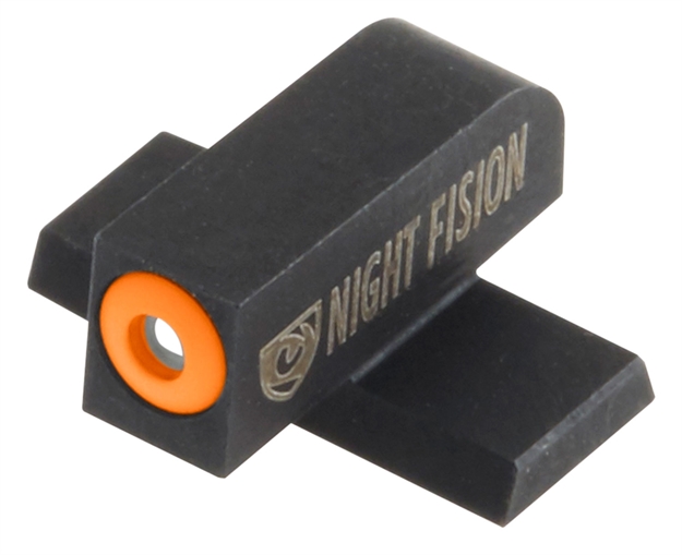 Picture of Night Fision Sig177007ogz Night Sight Set Square Front/U-Notch Rear Sig Sauer 9Mm/357 Green Tritium W/Orange Outline #8 Front Black #8 Rear