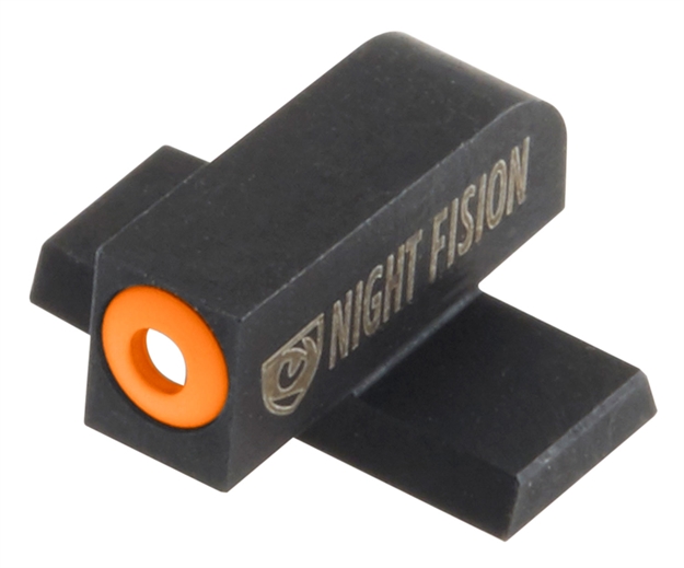 Picture of  Night Fision Sig178001ogx Oem Replacement Perfect Dot Night Sight Square Tritium Green With Orange Outline Front Black Frame For Sig 9Mm/357 P-Series With #8 Front
