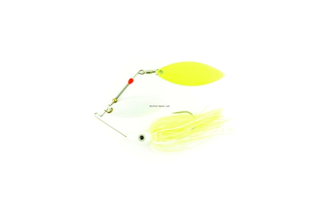 Picture of Nichols Pulsator Metal Flake Spinnerbait, 1/2 Oz, White & Chartreuse