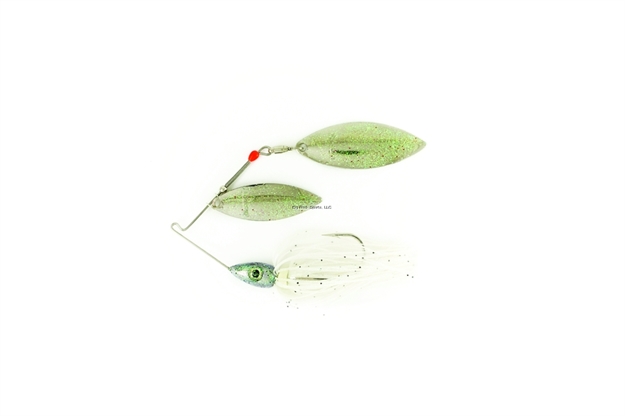 Picture of Nichols Pulsator Metal Flake Spinnerbait, 3/8 Oz, Crystal Nickel Green