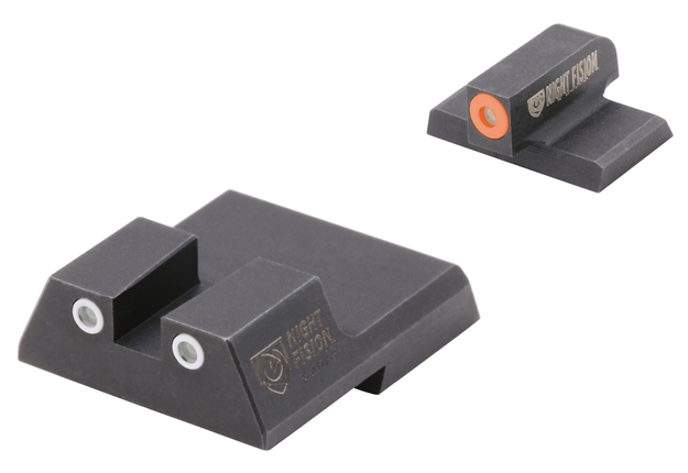 Picture of Night Fision  Night Sight Set Square 
Hk Vp9/Vp40/P30/P30sk/P30l/45/45 Tactical Green Tritium W/Orange Outline Front Green Tritium W/White Outline Rear Black