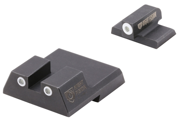 Picture of Night Fision  Night Sight Set Square 
Hk Vp9/Vp40/P30/P30sk/P30l/45/45 Tactical Green Tritium W/White Outline Front/Rear Black
