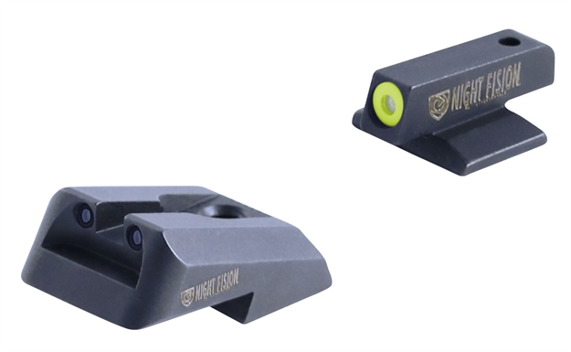 Picture of Night Fision  Night Sight Set Square 
Novak 1911 Commander/Government Green Tritium W/Orange Outline Front Green W/Black Outline Rear Black