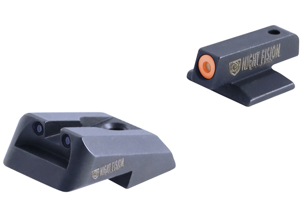 Picture of Night Fision  Night Sight Set Square 
Novak 1911 Officer/Defender Green Tritium W/Orange Outline Front Green W/Black Outline Rear Black