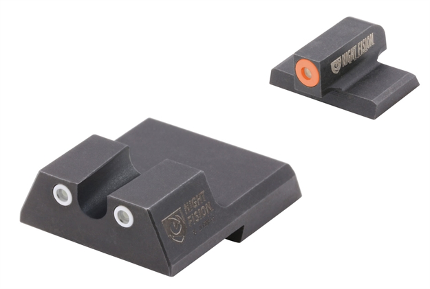 Picture of Night Fision  Night Sight Set Square Front/U-Notch Rear 
Hk Vp9/Vp40/P30/P30sk/P30l/45/45 Tactical Green Tritium W/Orange Outline Front Green W/White Outline Rear Black