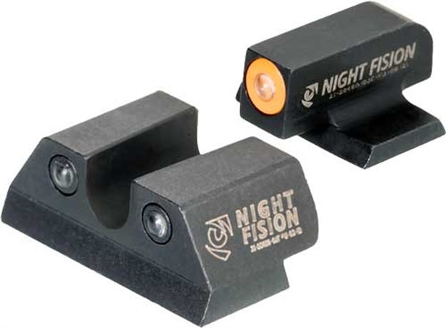 Picture of Night Fision Fision Tritium Orange Ring "U" Notch FN 509 Set! FNH101007OGZG