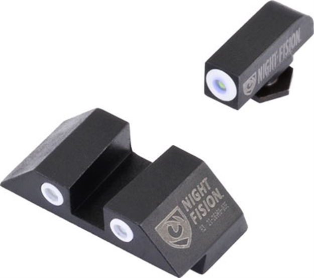 Picture of Night Fision Fision Tritium White Dot Square Rear Glock Sight Set