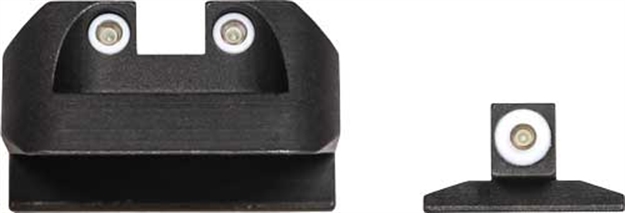 Picture of Night Fision Fision Tritium White Dot Square Rear Novak Sight Set< NVK053003WGWG