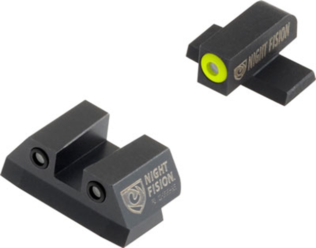 Picture of Night Fision Fision Tritium Yellowdot Square Rear Sig #8F/#8R Set SIG177003YGZG 810116030620