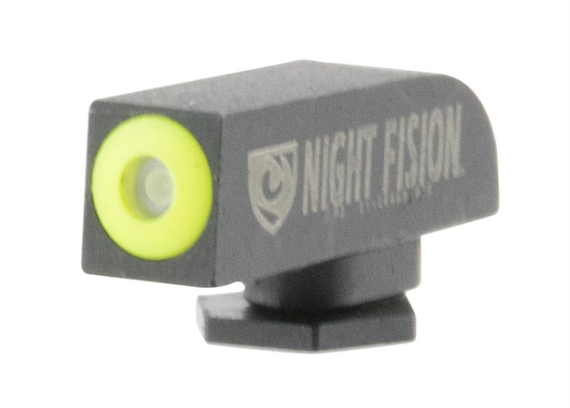 Picture of Night Fision Glk000001ygx Tritium Front Sight For Glock  Green/Tritium Yellow Outline Glock 17/17L/19/22 GLK00101YXX