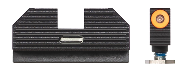 Picture of  Night Fision Glk001010ogxg Official Costa Ludus Night Sights  Green Tritium Orange Outline Front Sight-Green Tritium Bar Rear Sight Glock 17/17L/17Mos/19