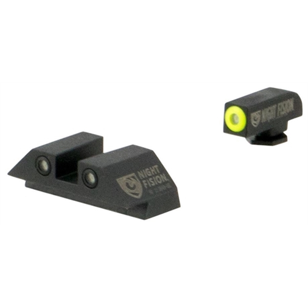 Picture of Night Fision Glk00303yzx Night Sight Set Square Glock 42/43 Tritium Green Tritiu