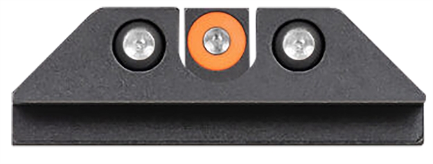 Picture of Night Fision Glow Dome Compliant With Glock 17, 17L, 19, 21-29, 30-39, 40-43, 43X, 48 Square Front/U-Notch Rear Green W/Orange Outline Green Black