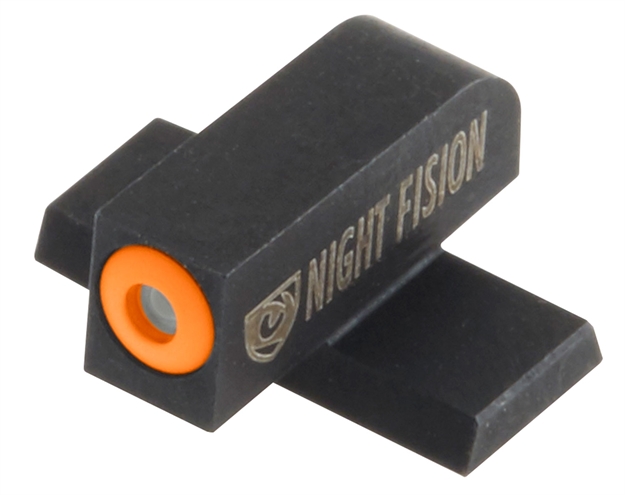Picture of Night Fision Sig176007ogz Night Sight Set Square Front/U-Notch Rear Sig Sauer 40/45 Green Tritium W/Orange Outline #6 Front Black #8 Rear