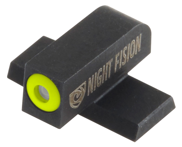 Picture of Night Fision Sig176007ygw Night Sight Set Square Front/U-Notch Rear Sig Sauer 40/45 Green Tritium W/Yellow Outline #6 Front Green Tritium W/White Outline #8 Rear Black