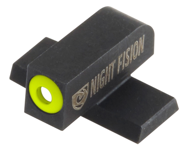 Picture of Night Fision Sig177007ygw Night Sight Set Square Front/U-Notch Rear Sig Sauer 9Mm/357 Green Tritium W/Yellow Outline #8 Front Green Tritium W/White Outline #8 Rear