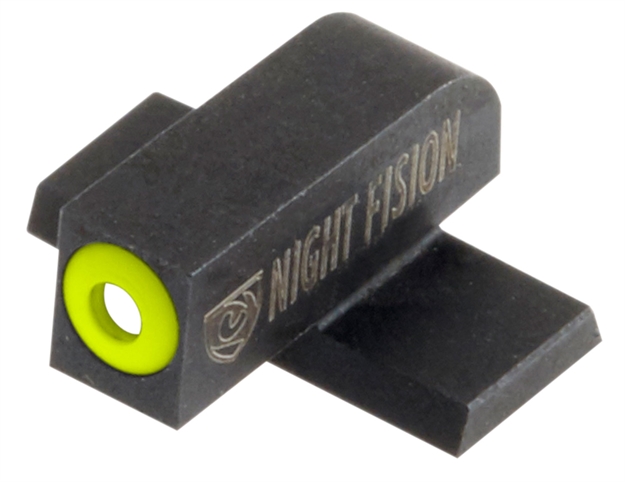 Picture of Night Fision Spr228007ygz Perfect Dot Night Sight Set Square Tritium Green With Yellow Outline Front, U-Notch Green With Black Outline Rear Black Frame For Springfield Xd-S, Xd-E SPR228007YGZG