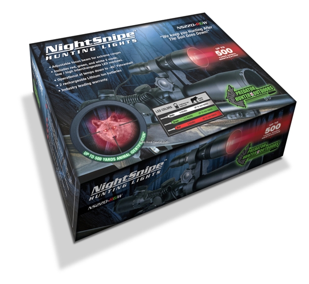 Picture of Nightsnipe Ns220 Extreme Adjustable Beam Hunting Light Kit Red, Green, White Leds