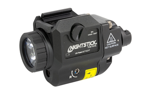 Picture of  Nightstick Tcm10gl Compact Weapon-Mounted Light With Green Laser  Black Anodized 650 Lumens White Light