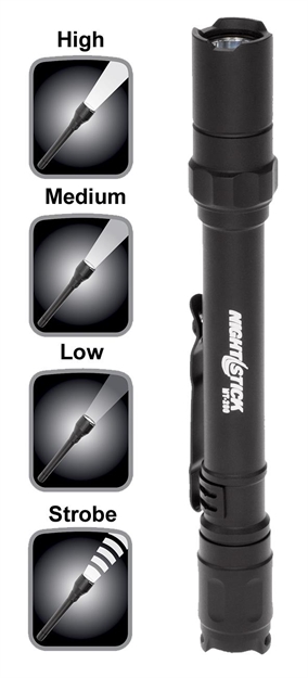 Picture of Bayco Products Inc Aluminum Mini-Tac Pro Flashlight - Black - 2 Aaa Batteries MT200