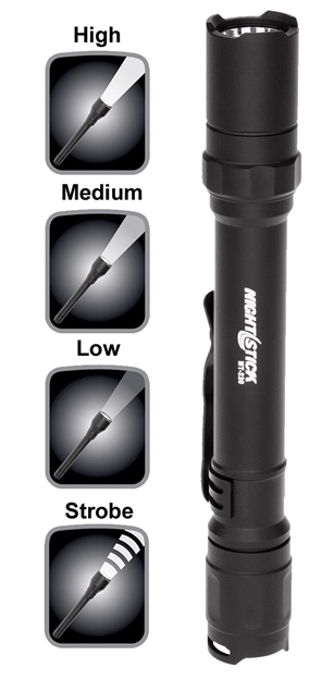 Picture of  Nightstick Mt220  Mini-Tac Pro Black Anodized 90/130/265 Lumens White Led