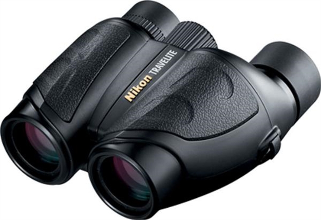 Picture of Nikon Travelite Binocular, 8X25mm, Bak 4 Porro Prism, Black, 293 FT Fov @ 1000 YD