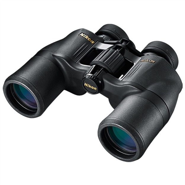 Picture of Nikon Aculon A211 Binocular, 10X42mm, Bak 4 Porro Prism, Black, 314 FT Fov @ 1000 YD