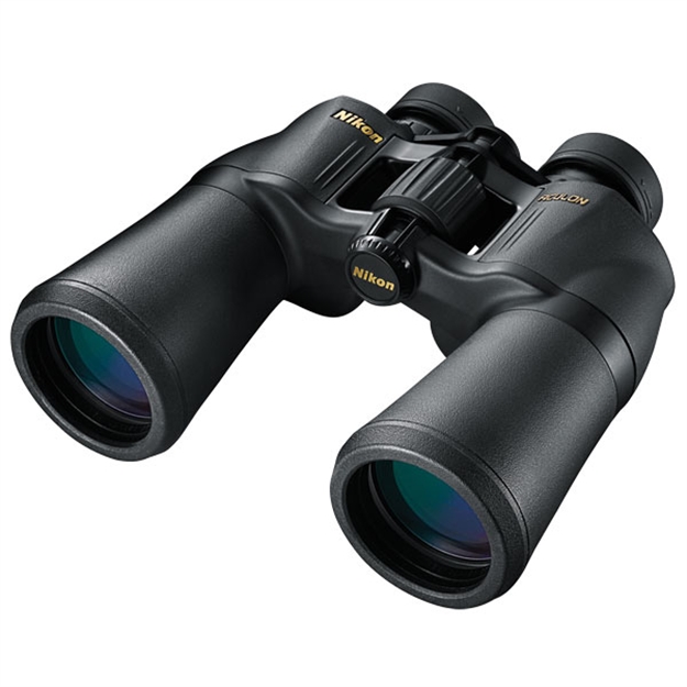 Picture of Nikon Aculon A211 Binocular, 7X50mm, Bak 4 Porro Prism, Black, 335 FT Fov @ 1000 YD