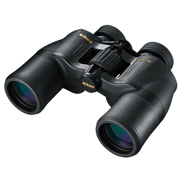 Picture of Nikon Aculon A211 Binocular, 8X42mm, Bak 4 Porro Prism, Black, 420 FT Fov @ 1000 YD