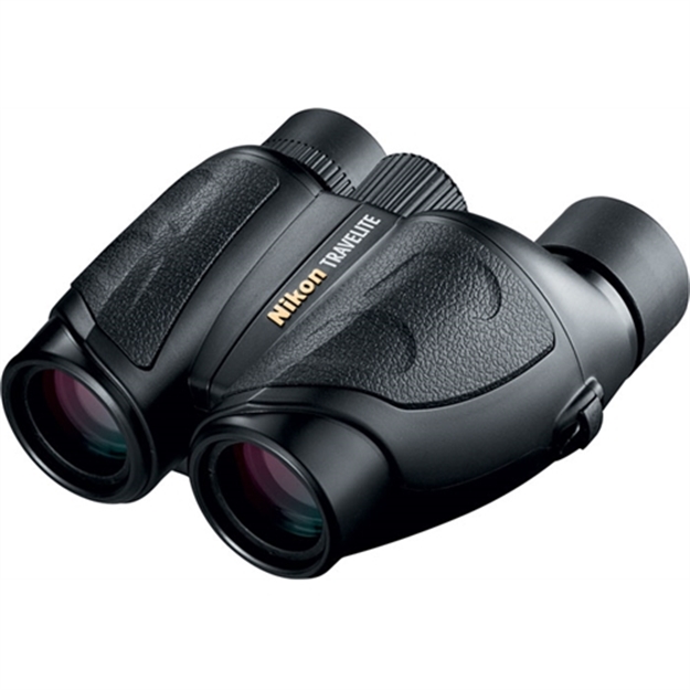 Picture of Nikon Travelite Binocular, 10X25mm, Bak 4 Porro Prism, Black, 262 FT Fov @ 1000 YD