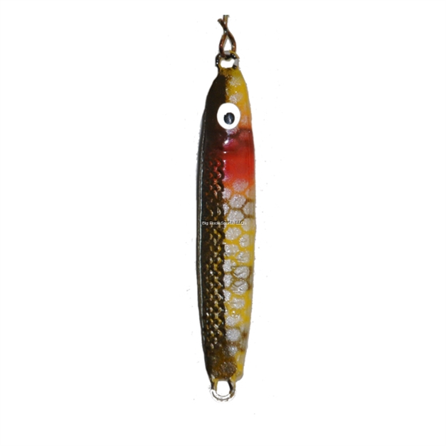 Picture of Nils Usa Hali Sukkula 35 Chain Jig 1 1/2  5/16Oz Gold/Black/Red Perch Hal35xbg