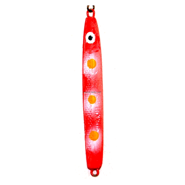 Picture of Nils Usa Hali Sukkula 50 Chain Jig 2" 7/16Oz Red Neon/Yellow Dots
