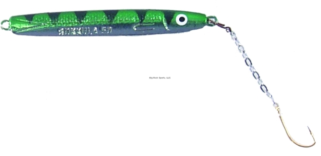 Picture of Nils Usa Hali Sukkula 50 Chain Jig 2" Silver/Green/Black Perch